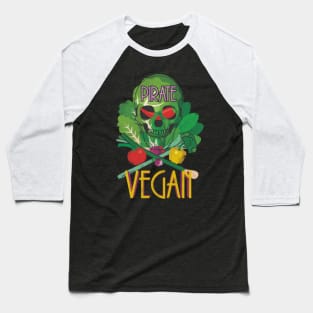 Vegan pirate Baseball T-Shirt